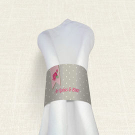 Δαχτυλίδι Πετσέτας Γάμου MyMastoras® - Ribbon Roses